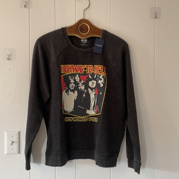 NWT AC/DC sweatshirt highway to hell size large lucky brand - Picture 3 of 9